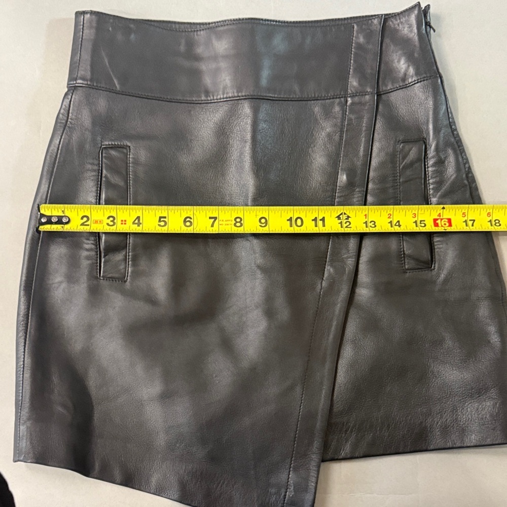 BA&SH -Black Leather Women Skirt - Picture 5 of 5